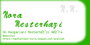 nora mesterhazi business card